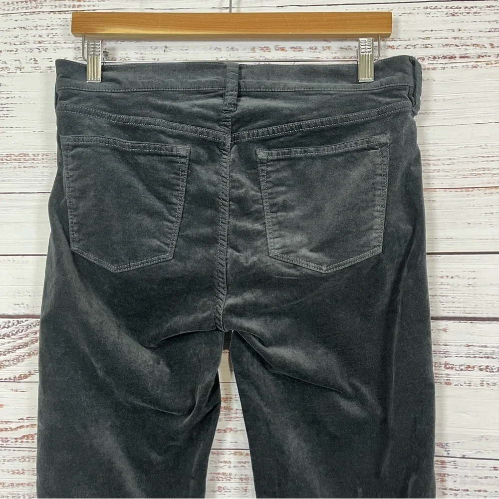 J.Crew Mercantile Gray Velvet Skinny Ankle Pants